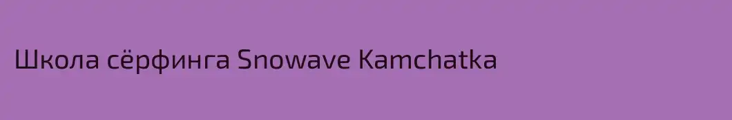 Школа сёрфинга Snowave Kamchatka